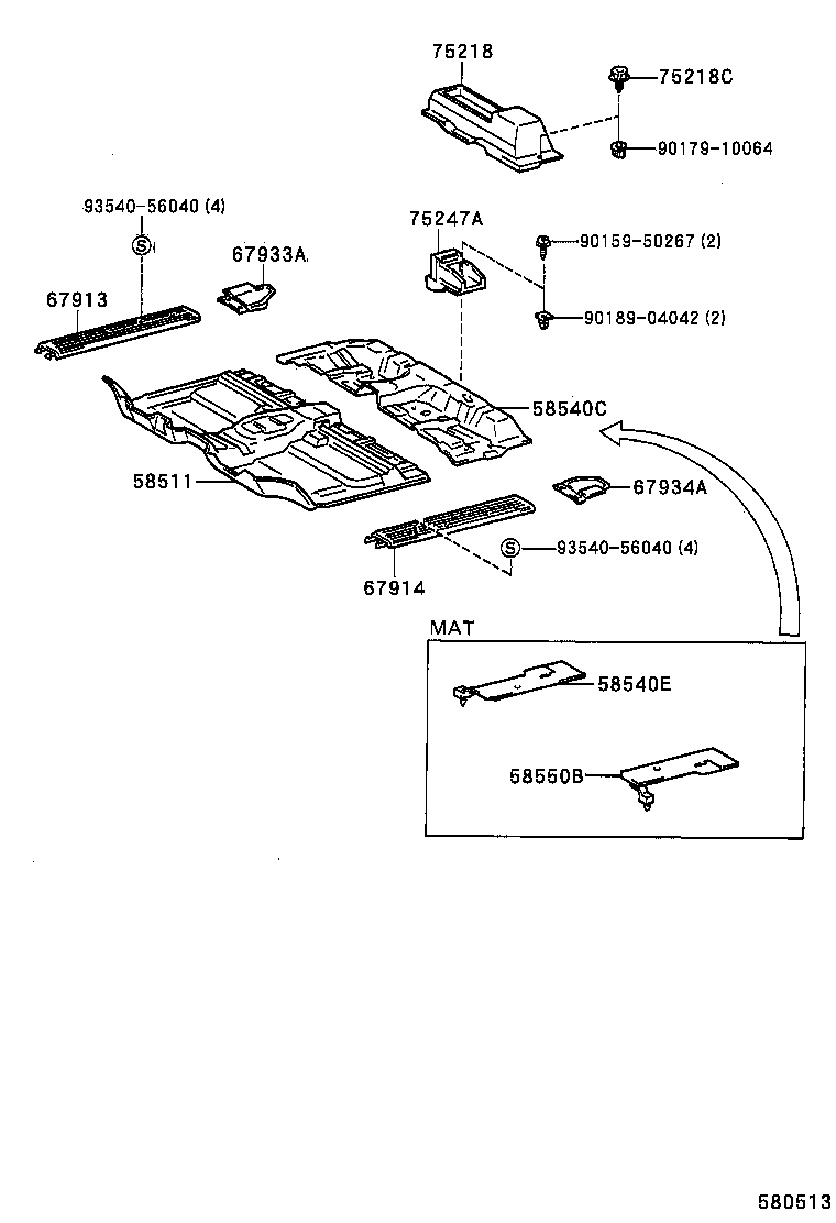  T100 |  FLOOR MAT SILENCER PAD