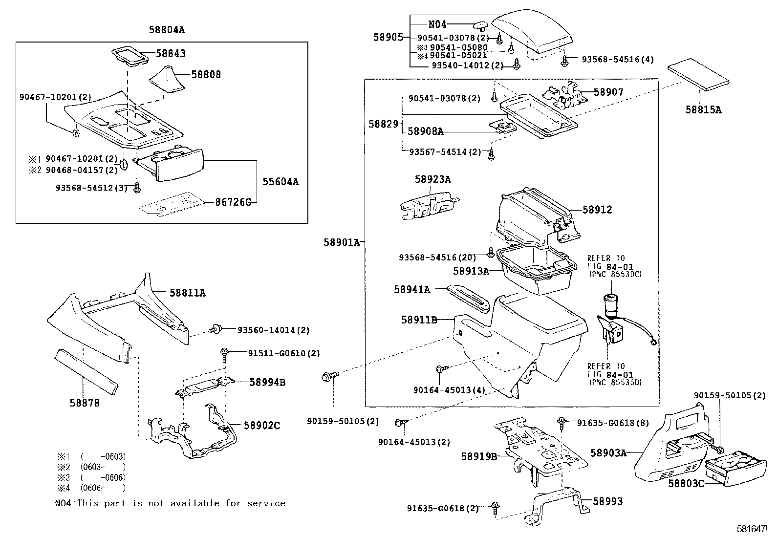  LX470 |  CONSOLE BOX BRACKET