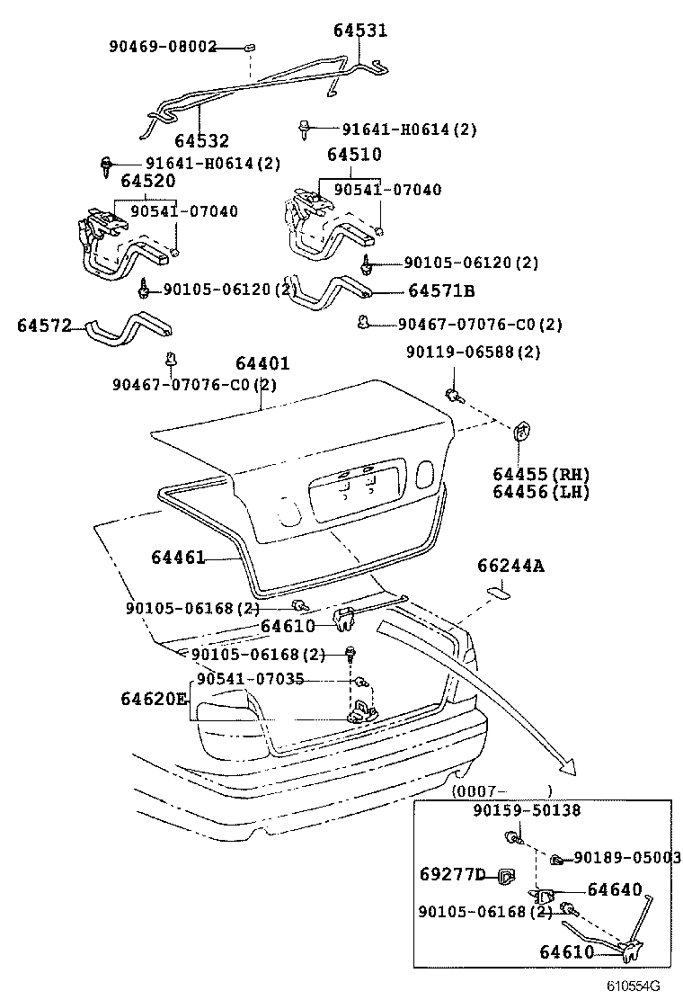  GS300 400 430 |  LUGGAGE COMPARTMENT DOOR LOCK