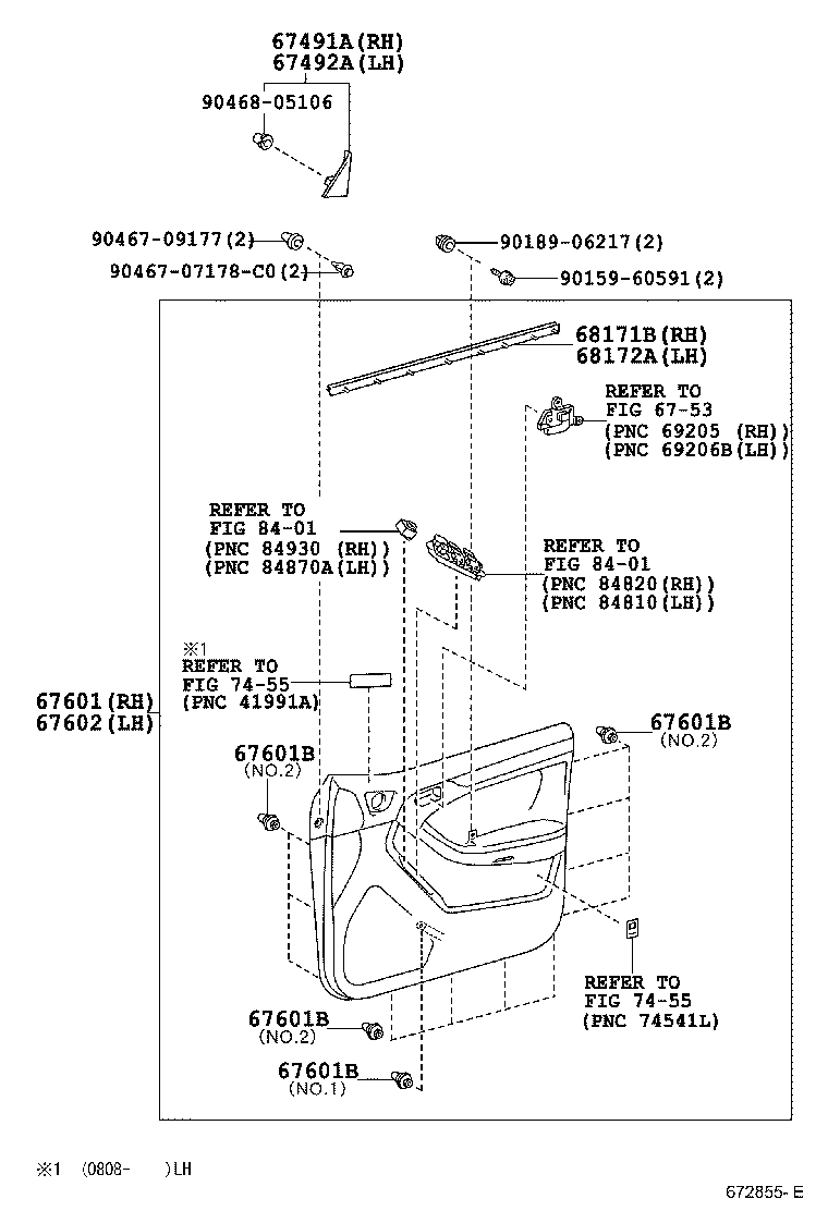  4RUNNER |  FRONT DOOR PANEL GLASS