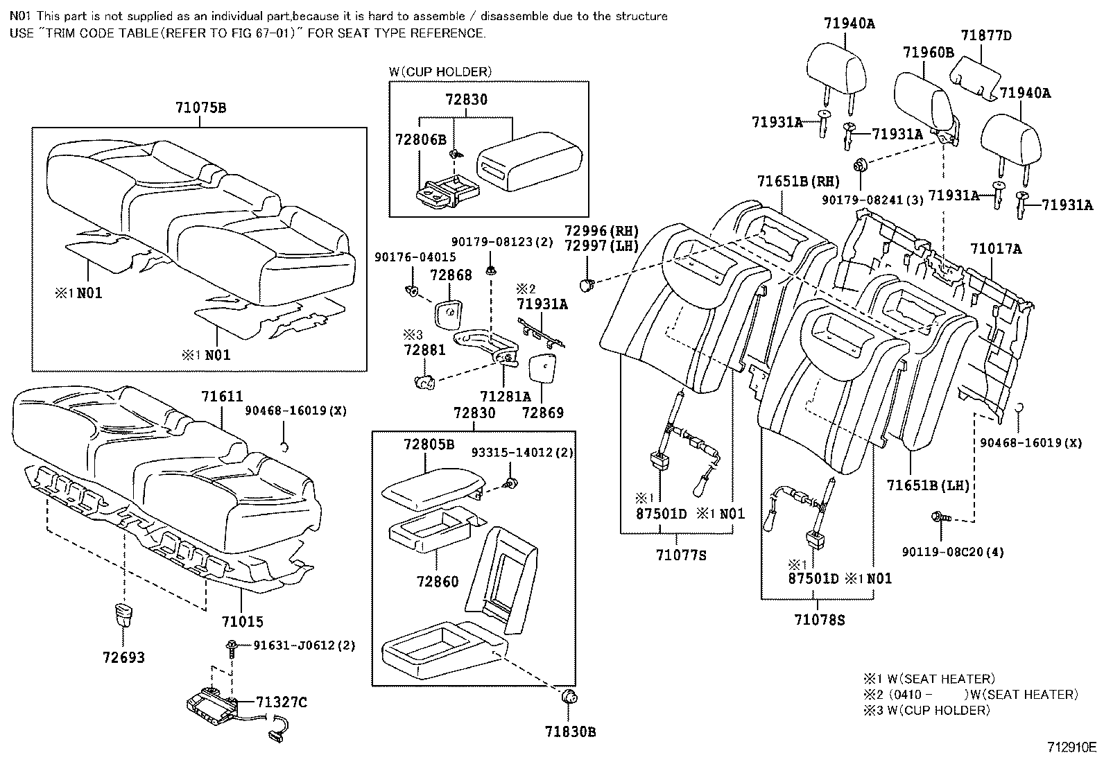  LS430 |  REAR SEAT SEAT TRACK