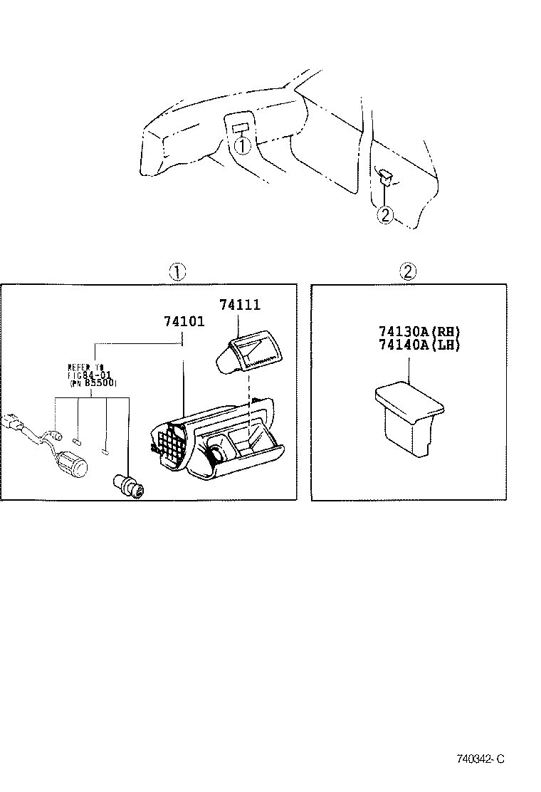  GS300 400 430 |  ASH RECEPTACLE