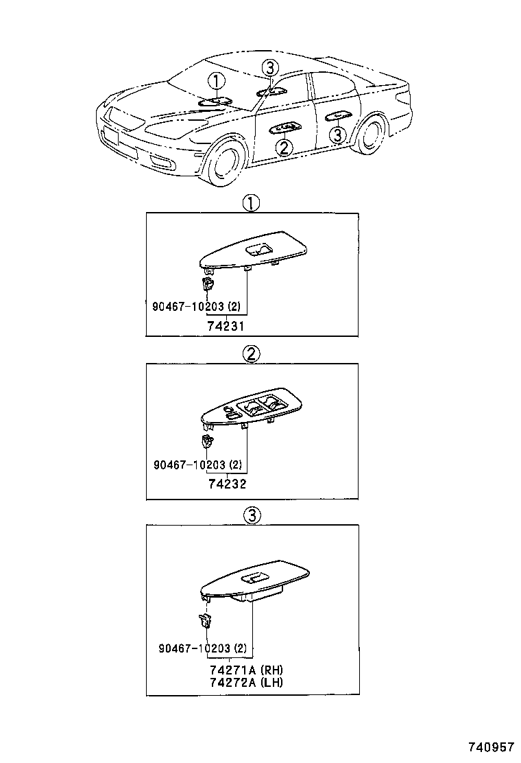  ES300 330 |  ARMREST VISOR