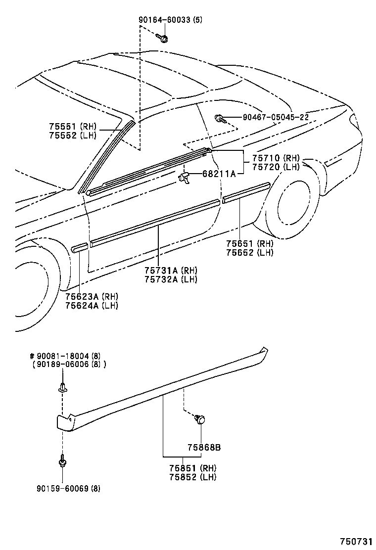  SOLARA |  SIDE MOULDING