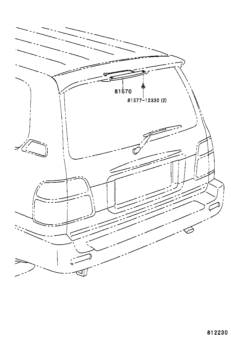  LX470 |  CENTER STOP LAMP