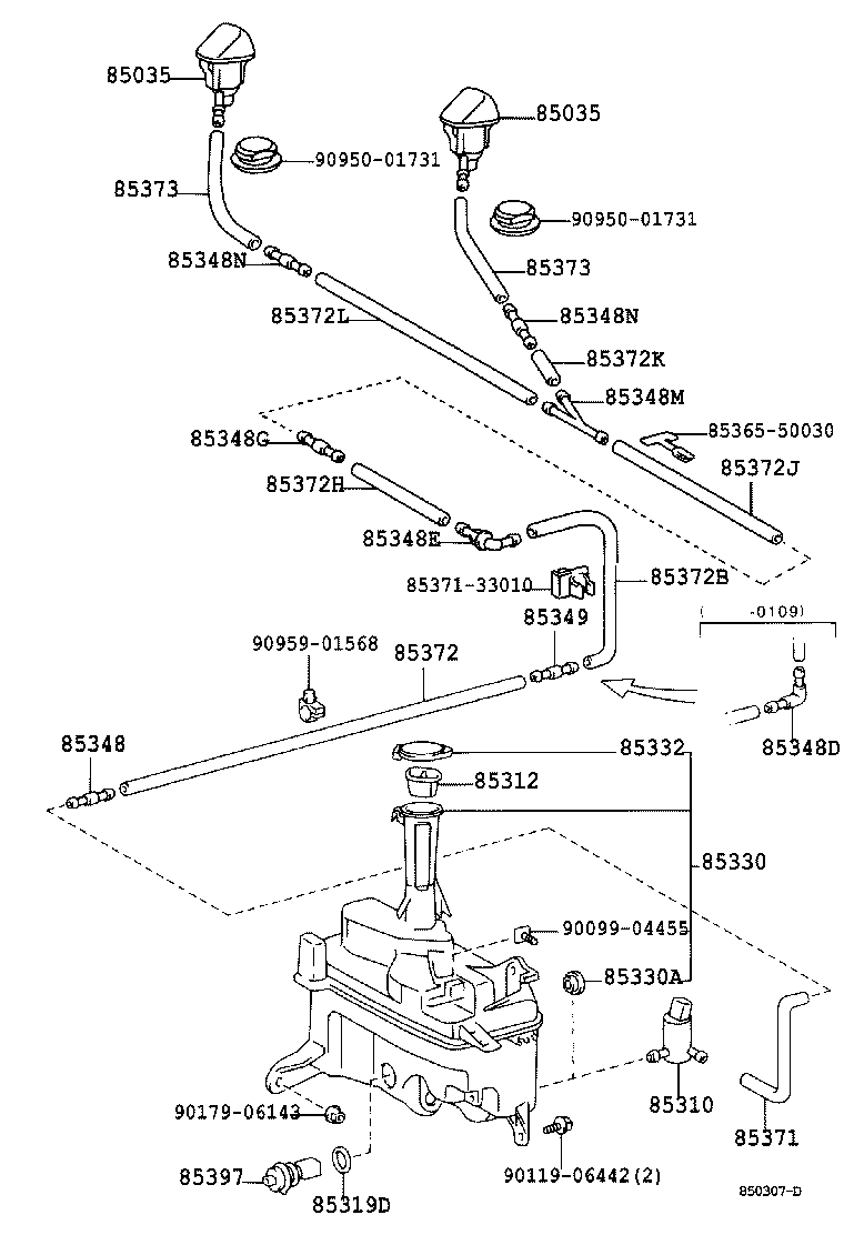  GS300 400 430 |  WINDSHIELD WASHER