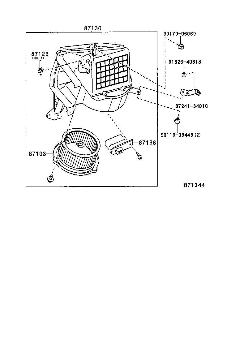  T100 |  HEATING AIR CONDITIONING HEATER UNIT BLOWER