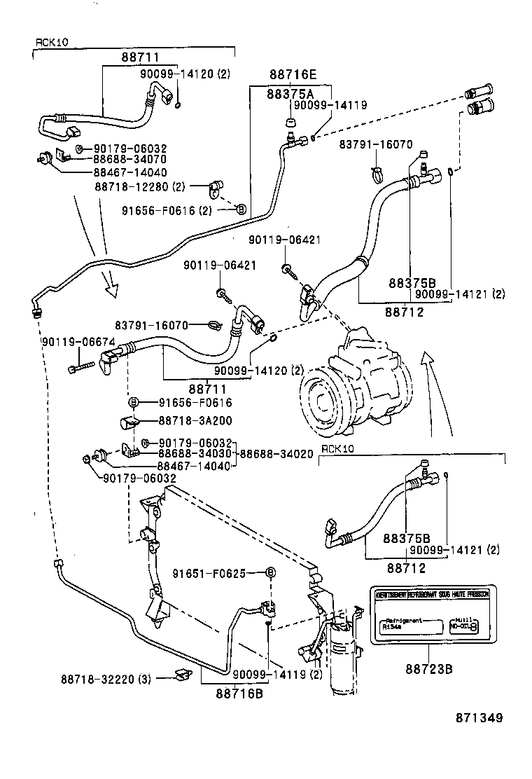  T100 |  HEATING AIR CONDITIONING COOLER PIPING