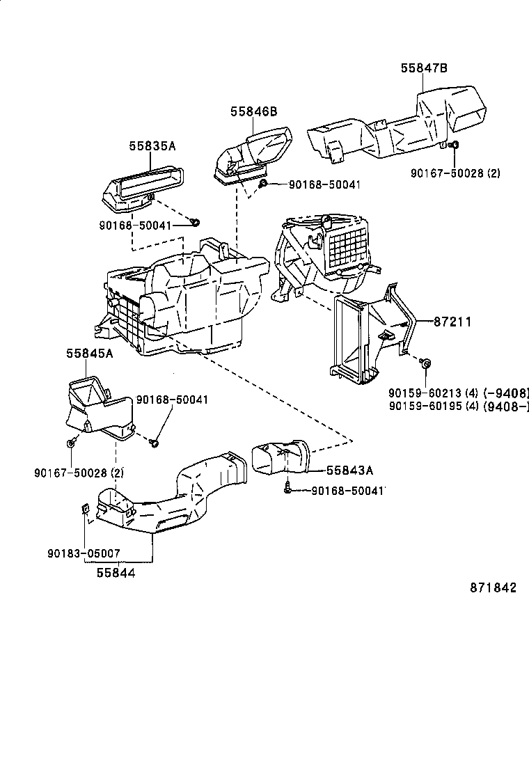  T100 |  HEATING AIR CONDITIONING CONTROL AIR DUCT