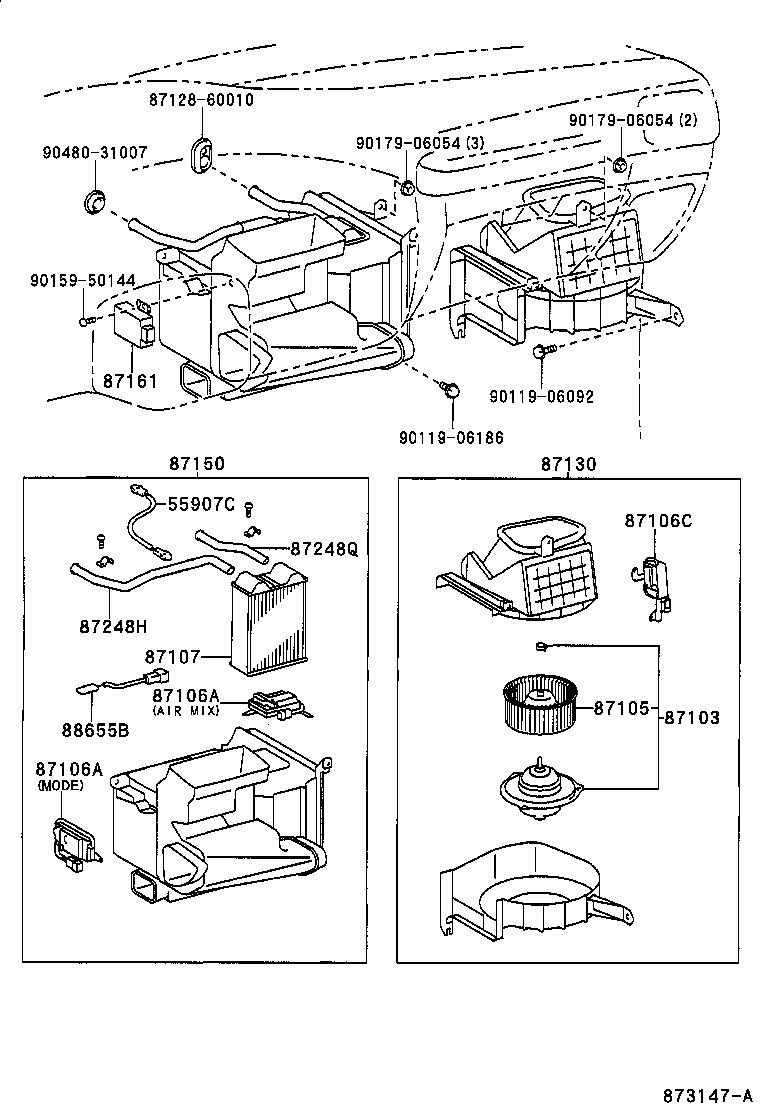  LX450 |  HEATING AIR CONDITIONING HEATER UNIT BLOWER