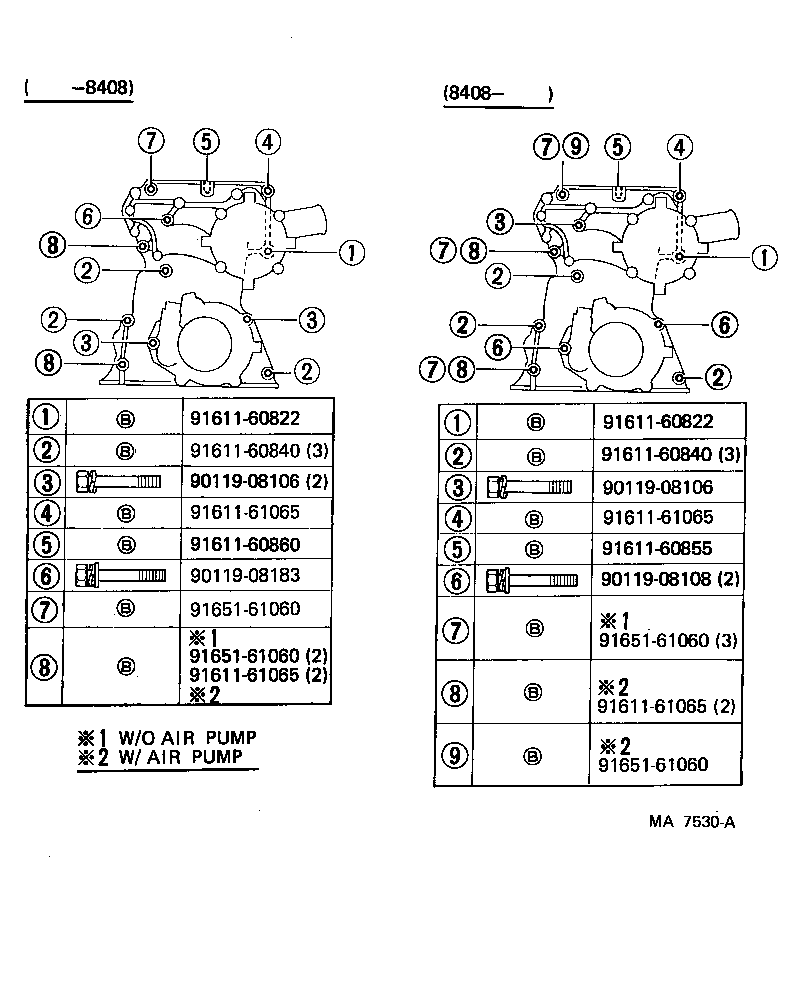  4 RUNNER TRUCK |  TIMING GEAR COVER REAR END PLATE