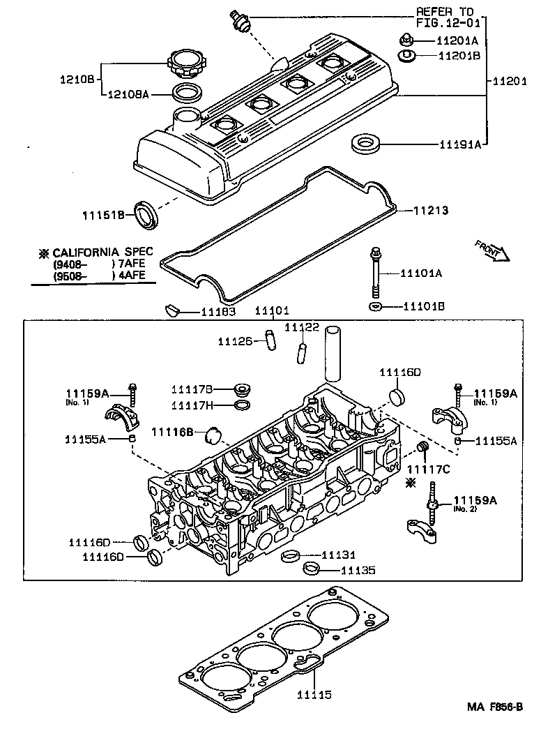 TOYOTA COROLLA JPPAE101L-AEHDKA - TOOL-ENGINE-FUEL - CYLINDER HEAD