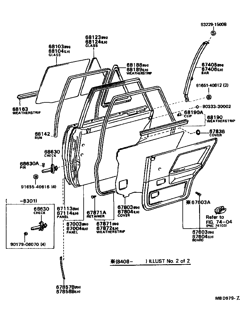  TERCEL |  REAR DOOR PANEL GLASS