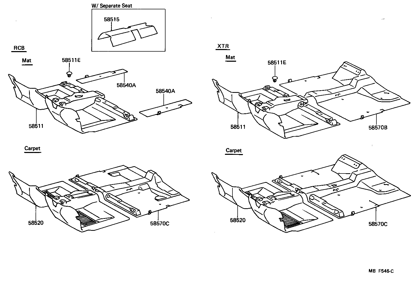  4 RUNNER TRUCK |  FLOOR MAT SILENCER PAD