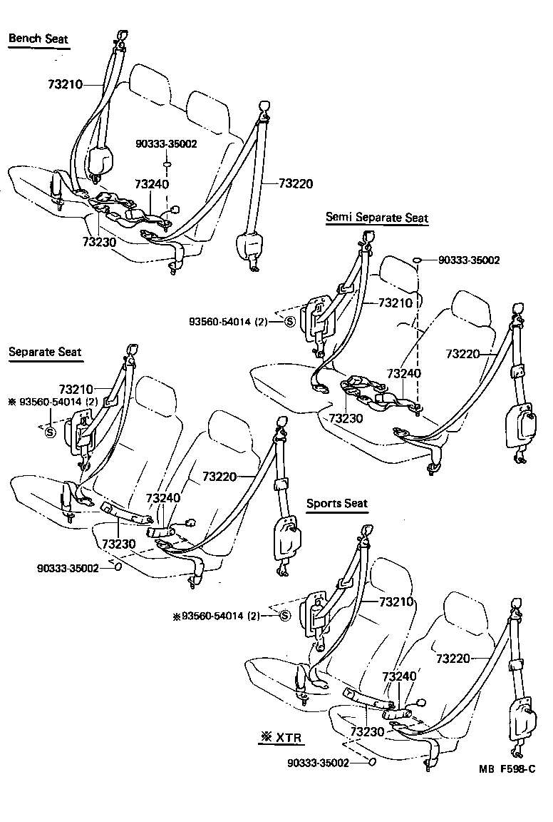  4 RUNNER TRUCK |  SEAT BELT