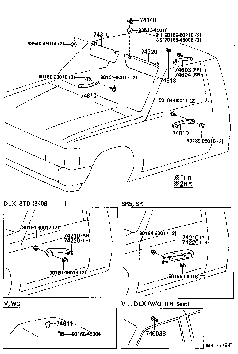  4 RUNNER TRUCK |  ARMREST VISOR