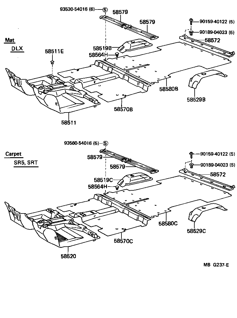  4 RUNNER TRUCK |  FLOOR MAT SILENCER PAD
