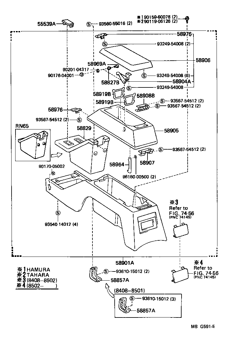  4 RUNNER TRUCK |  CONSOLE BOX BRACKET