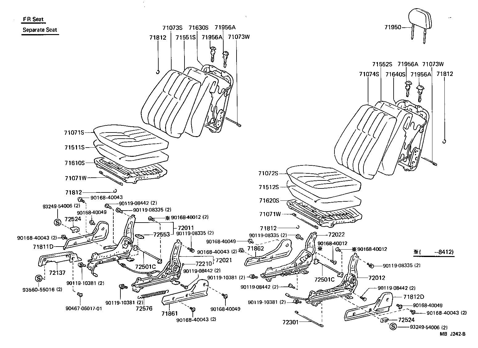  4 RUNNER TRUCK |  SEAT SEAT TRACK