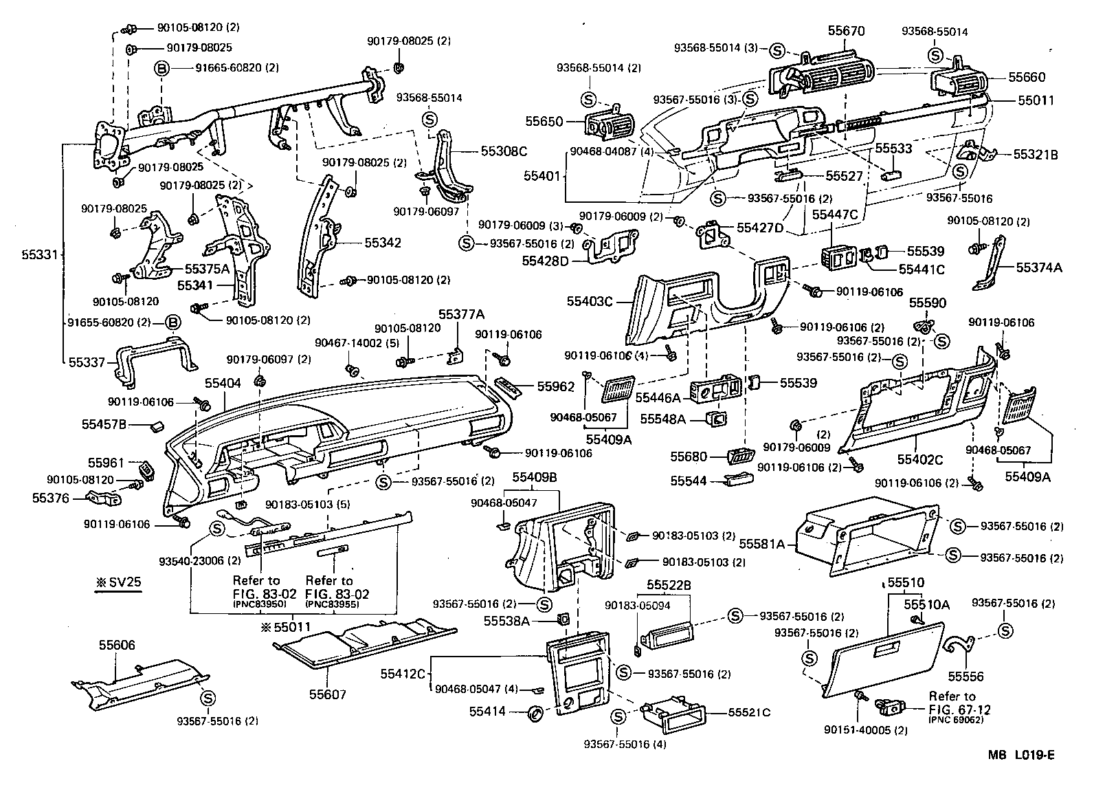  CAMRY |  INSTRUMENT PANEL GLOVE COMPARTMENT
