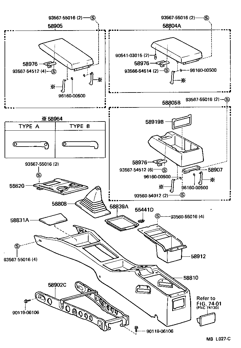  CAMRY |  CONSOLE BOX BRACKET