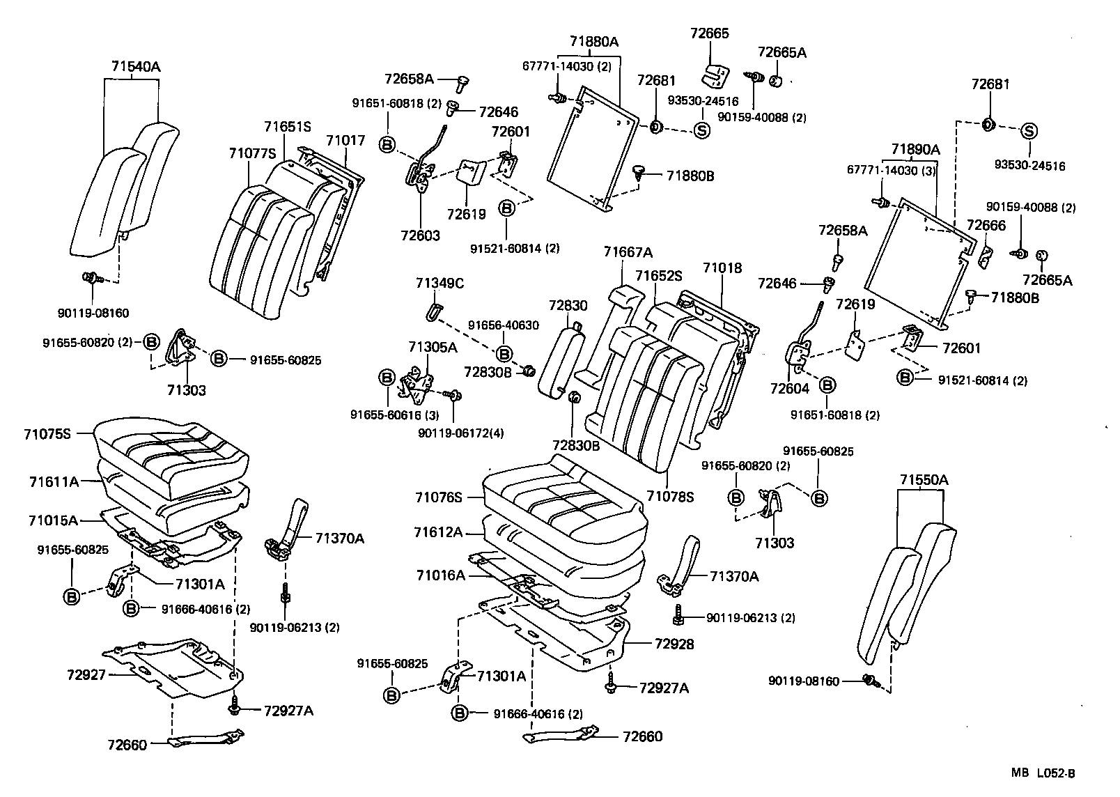  CAMRY |  REAR SEAT SEAT TRACK