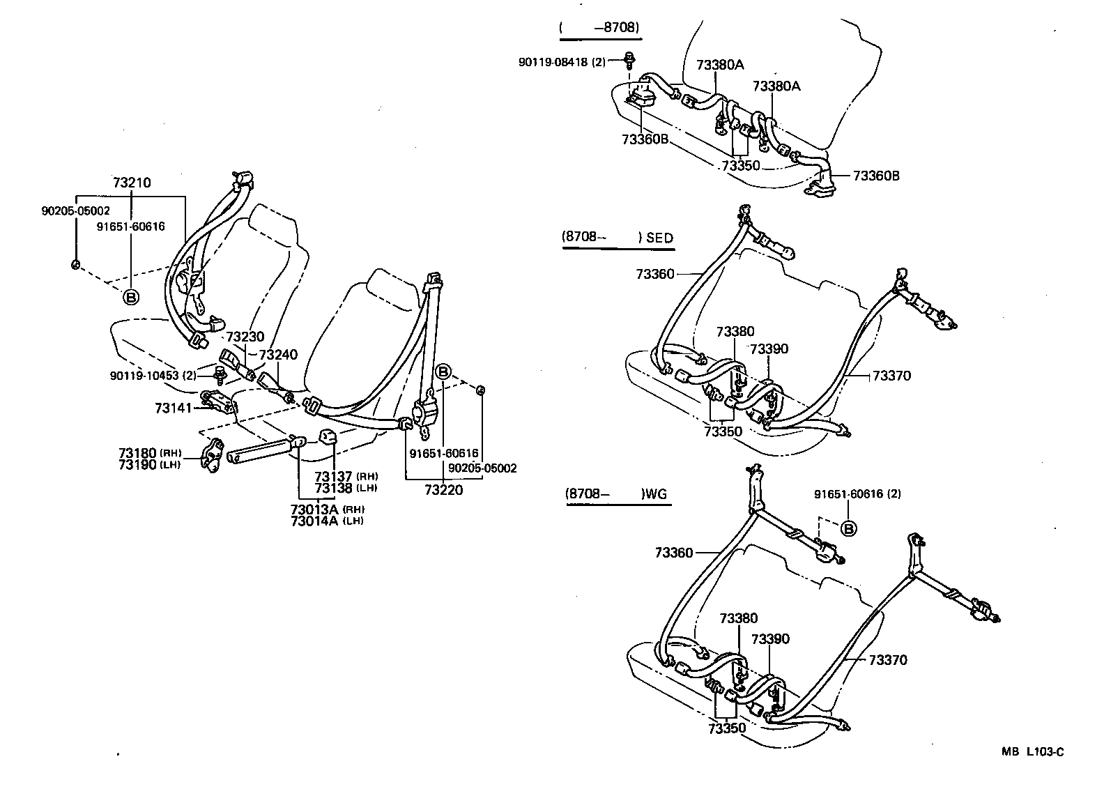  CAMRY |  SEAT BELT CHILD RESTRAINT SEAT