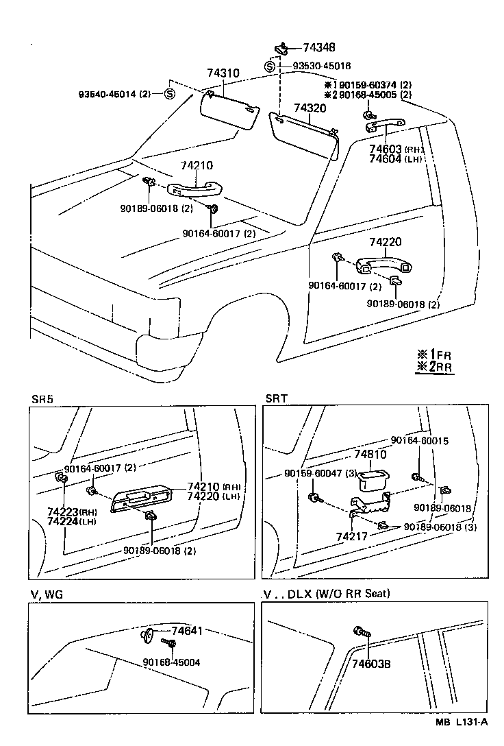  4 RUNNER TRUCK |  ARMREST VISOR