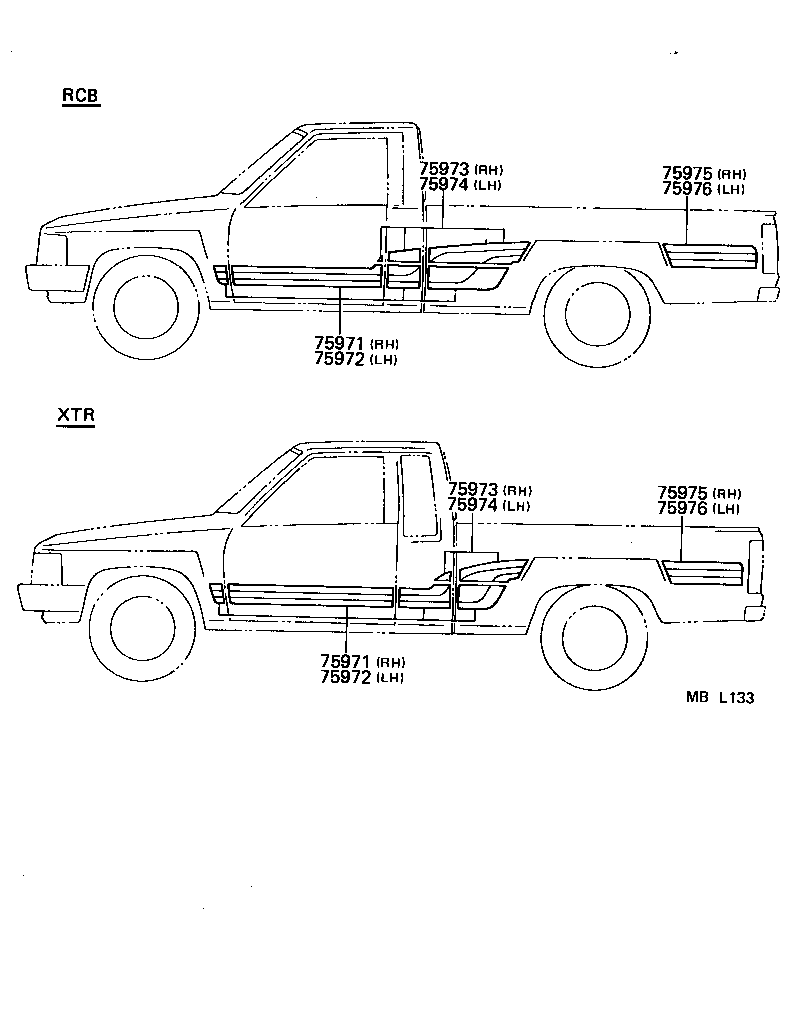  4 RUNNER TRUCK |  BODY STRIPE
