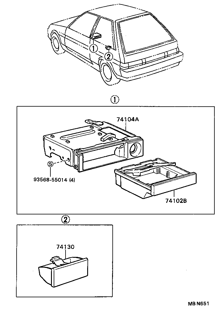  TERCEL |  ASH RECEPTACLE