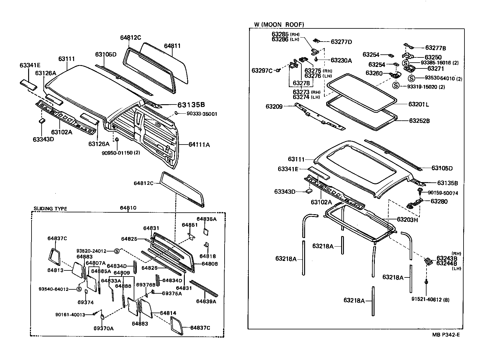  4 RUNNER TRUCK |  ROOF PANEL BACK PANEL