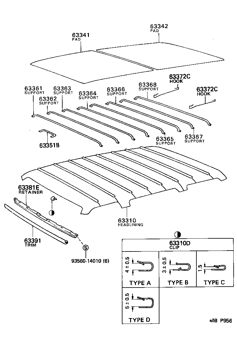  VAN |  ROOF HEADLINING SILENCER PAD