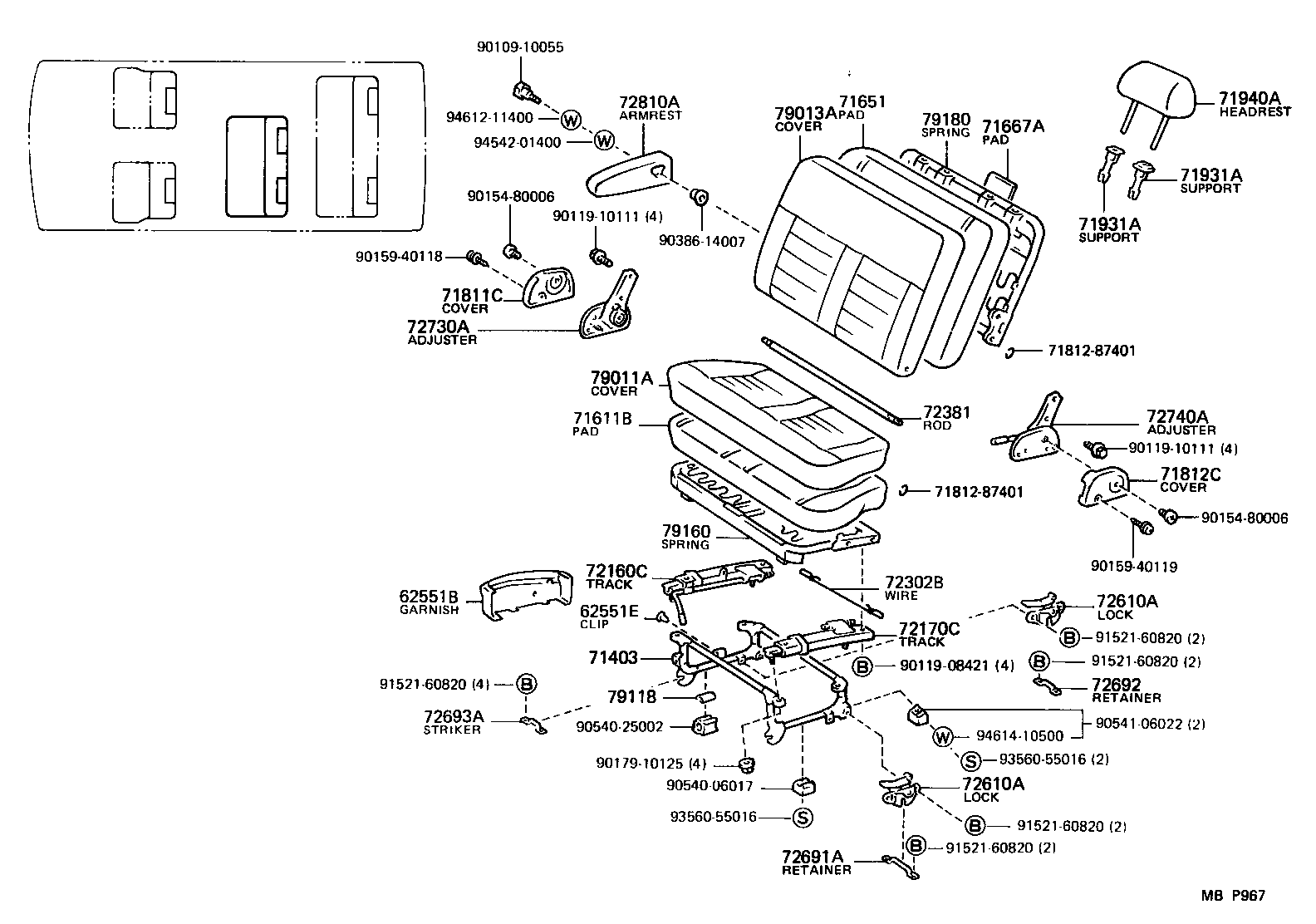  VAN |  SEAT SEAT TRACK