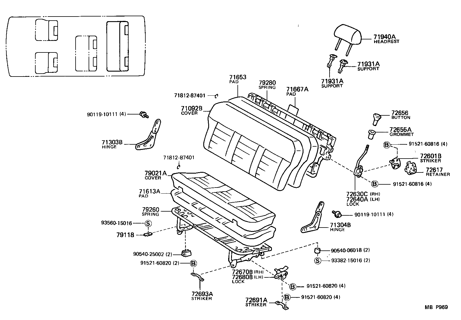  VAN |  SEAT SEAT TRACK