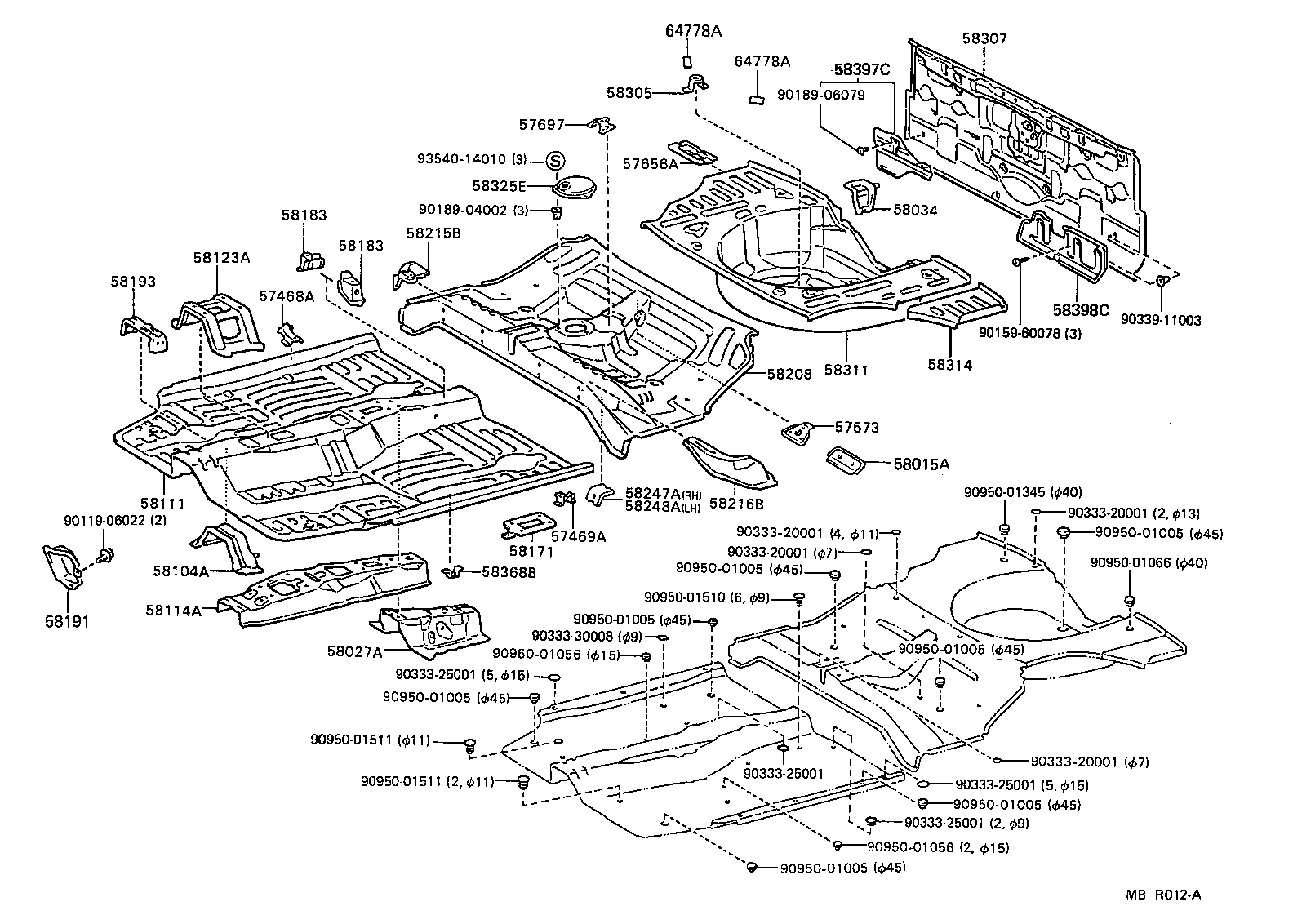  TERCEL |  FLOOR PAN LOWER BACK PANEL