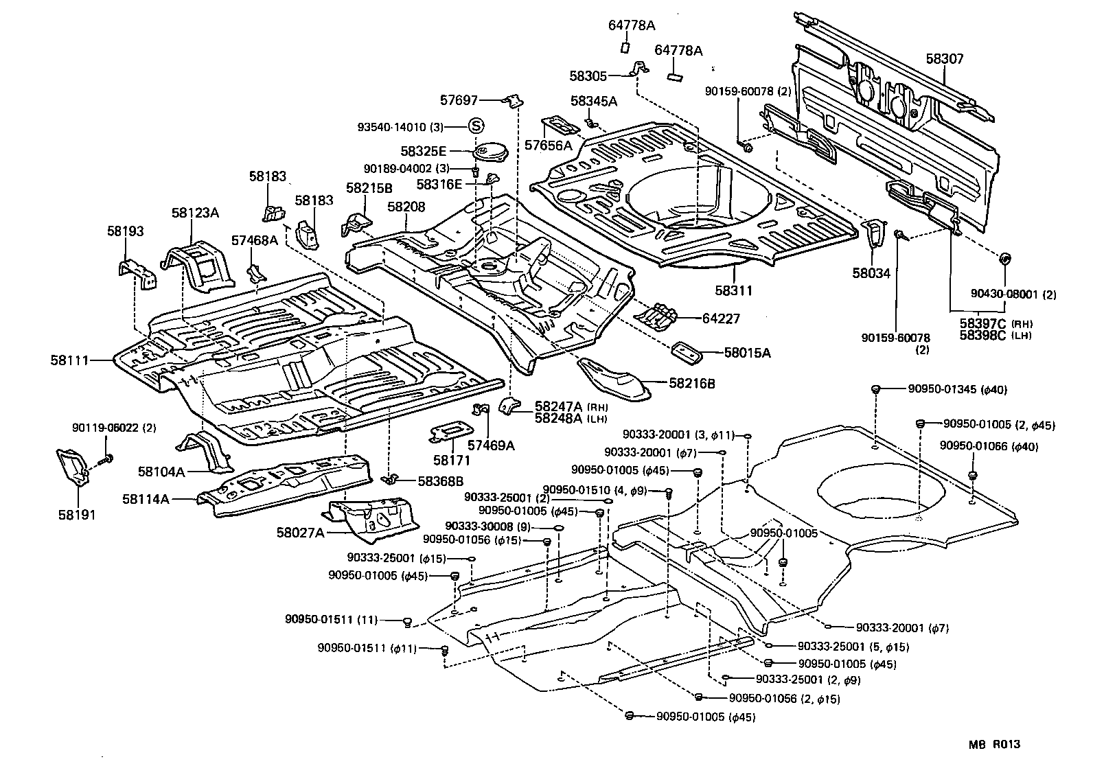  TERCEL |  FLOOR PAN LOWER BACK PANEL
