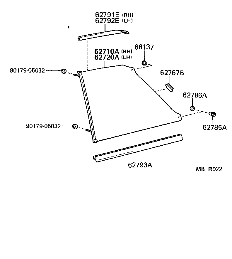  TERCEL |  QUARTER WINDOW