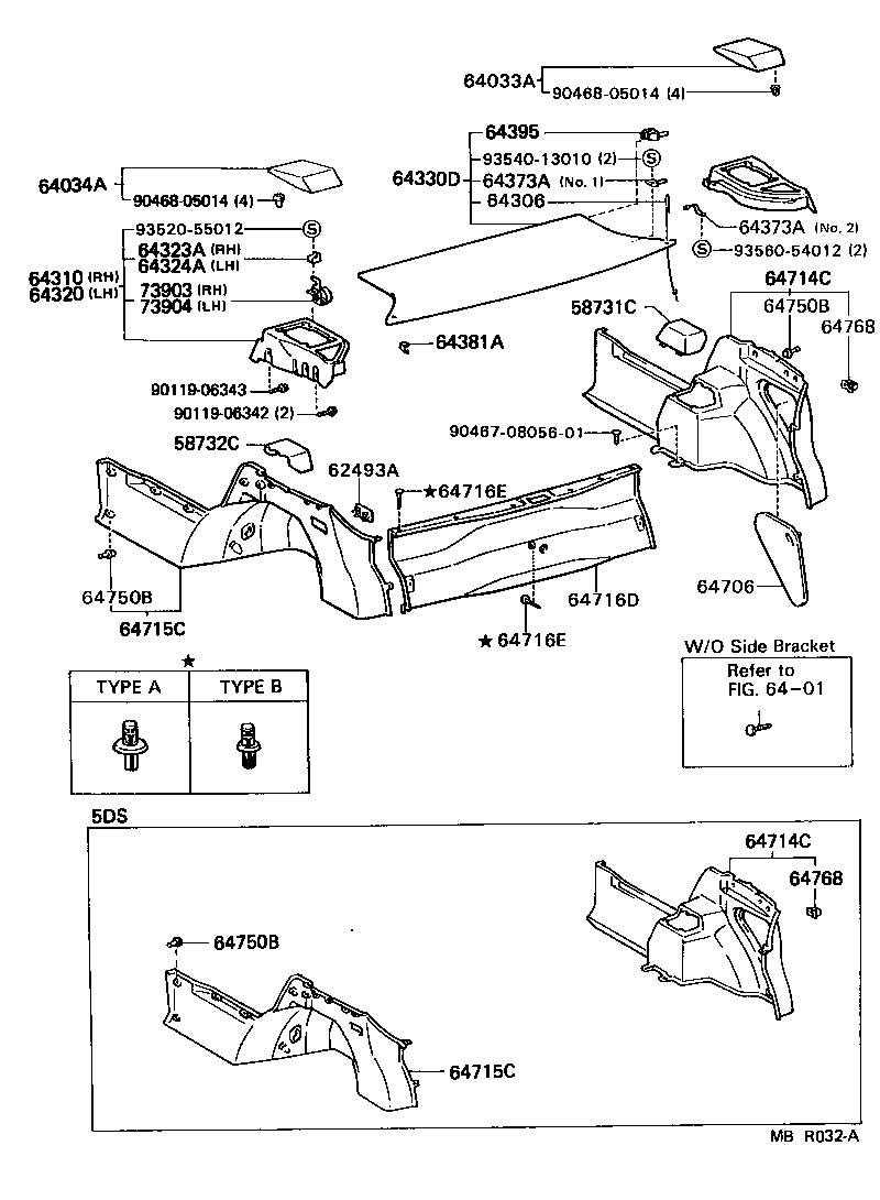  TERCEL |  DECK BOARD DECK TRIM COVER