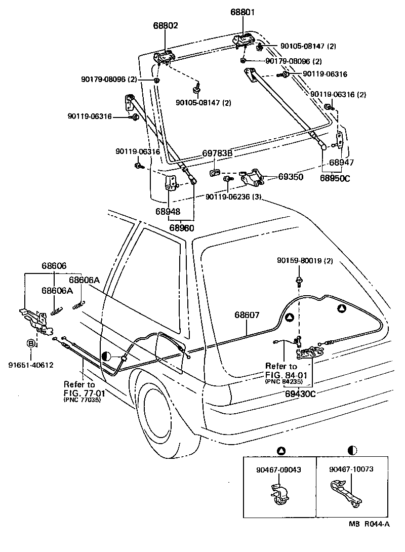  TERCEL |  BACK DOOR LOCK HANDLE