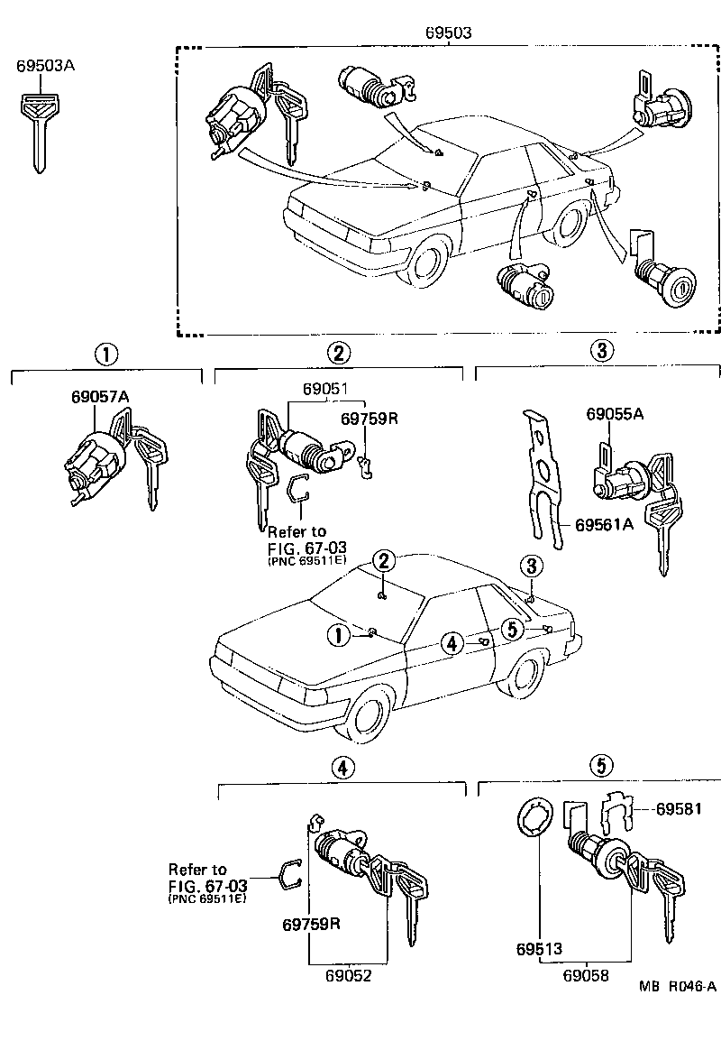  TERCEL |  LOCK CYLINDER SET