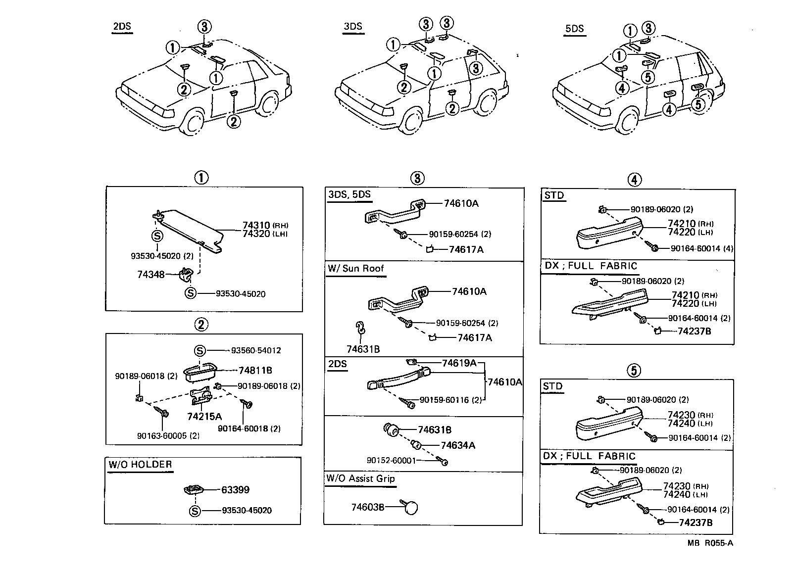  TERCEL |  ARMREST VISOR