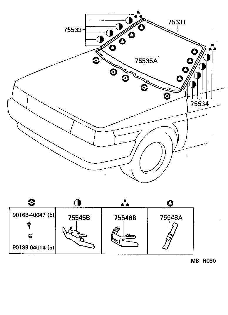  TERCEL |  FRONT MOULDING
