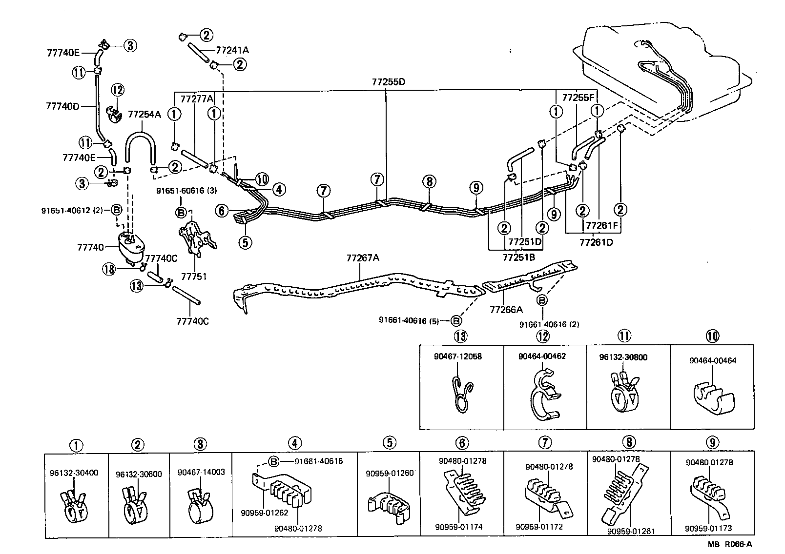  TERCEL |  FUEL TANK TUBE