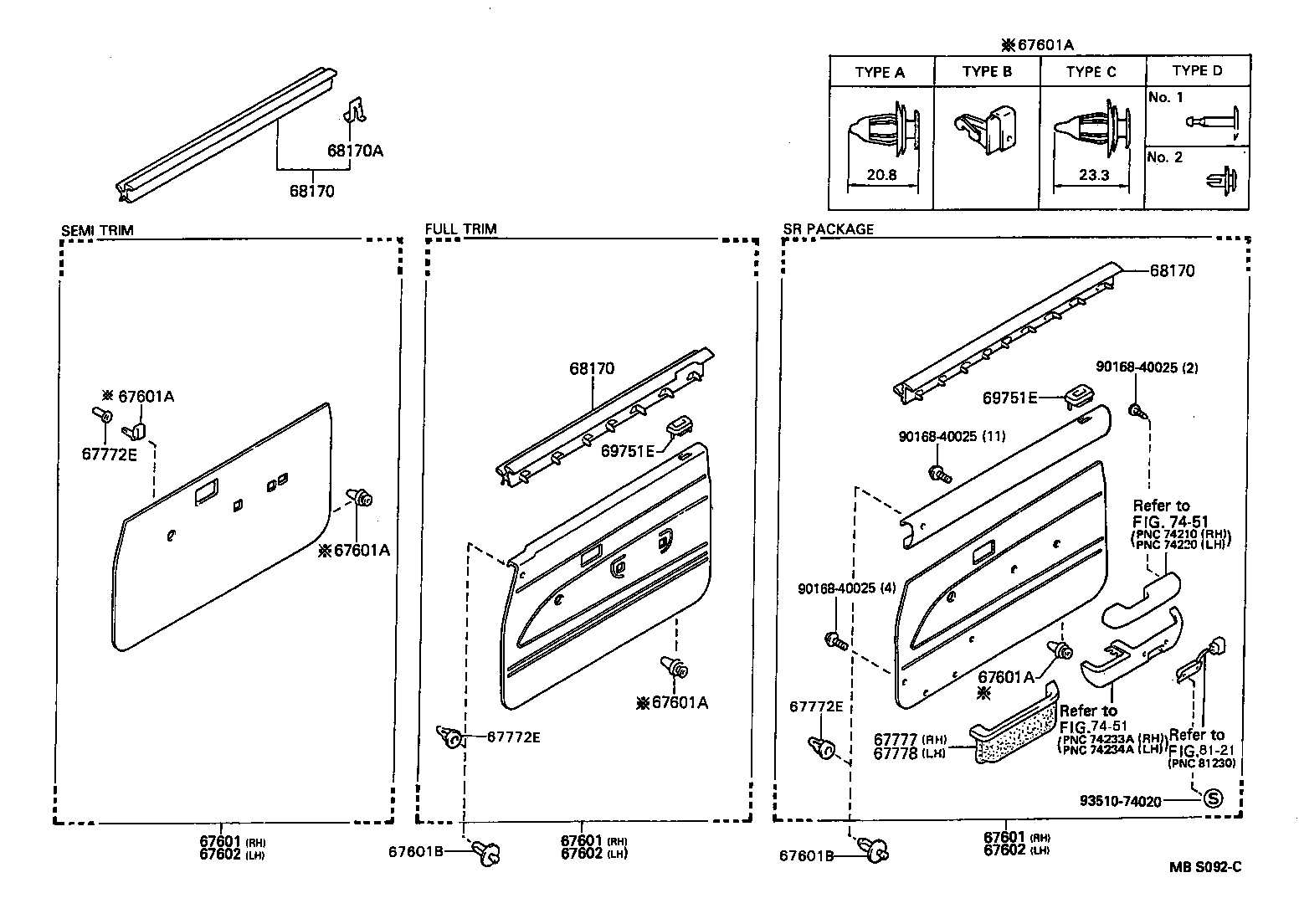  4 RUNNER TRUCK |  FRONT DOOR PANEL GLASS