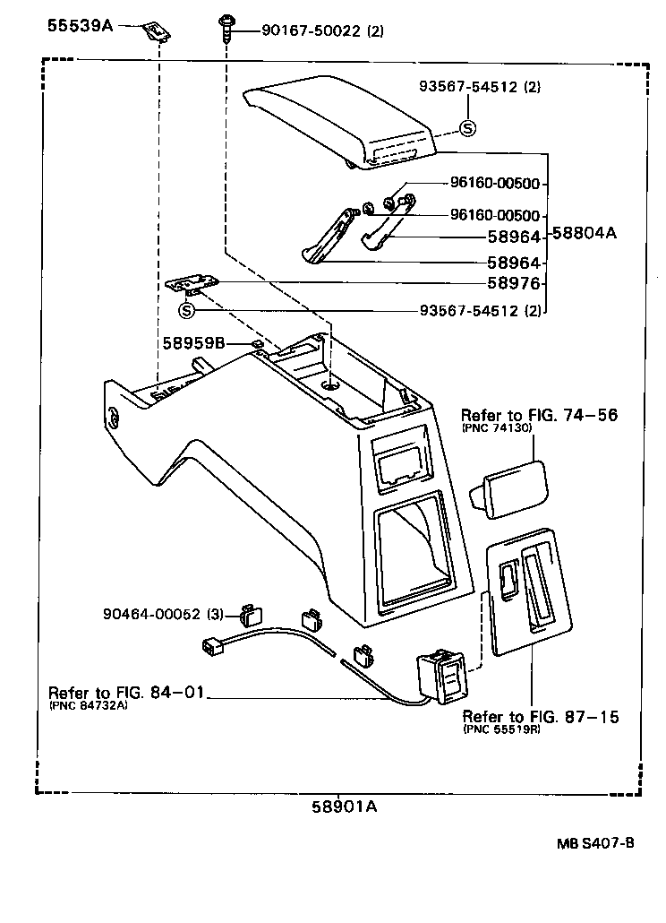  4 RUNNER TRUCK |  CONSOLE BOX BRACKET