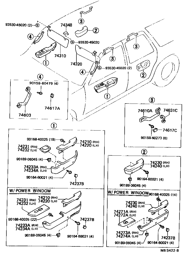  4 RUNNER TRUCK |  ARMREST VISOR