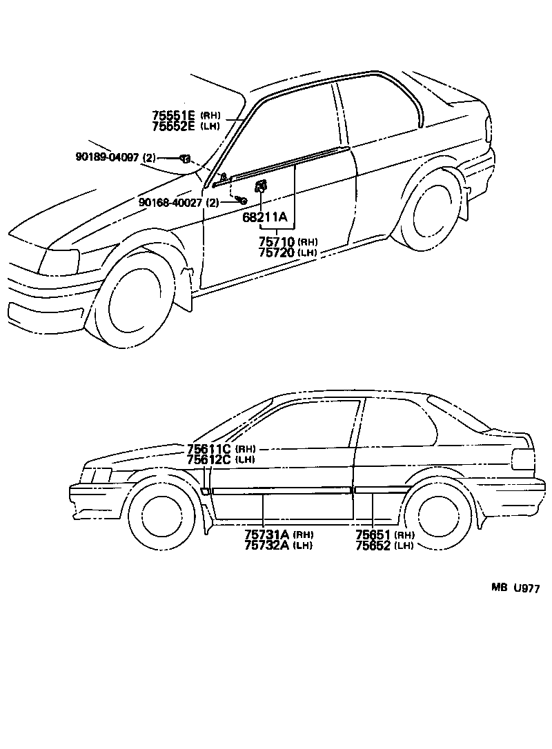  TERCEL |  SIDE MOULDING