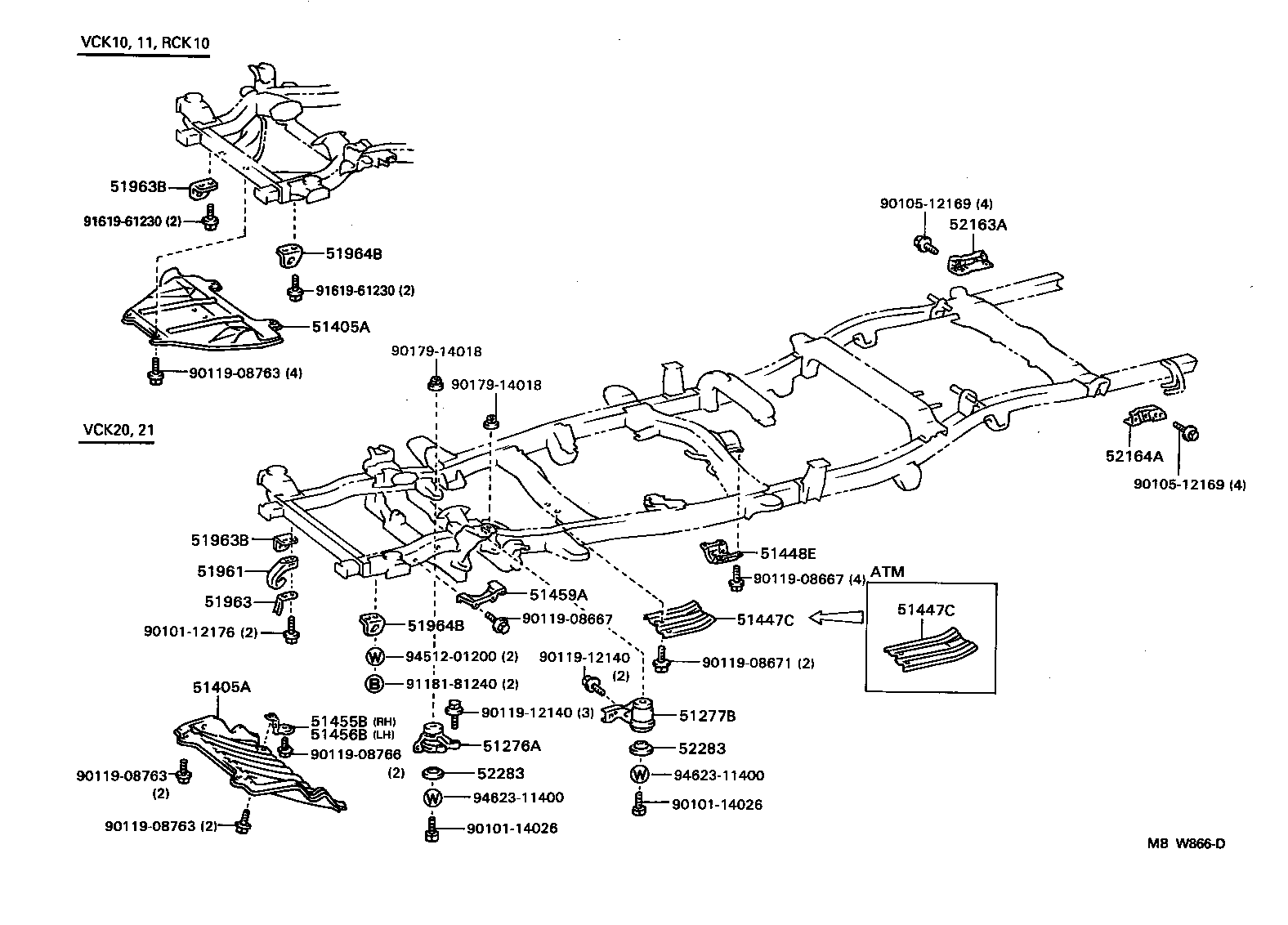  T100 |  SUSPENSION CROSSMEMBER UNDER COVER