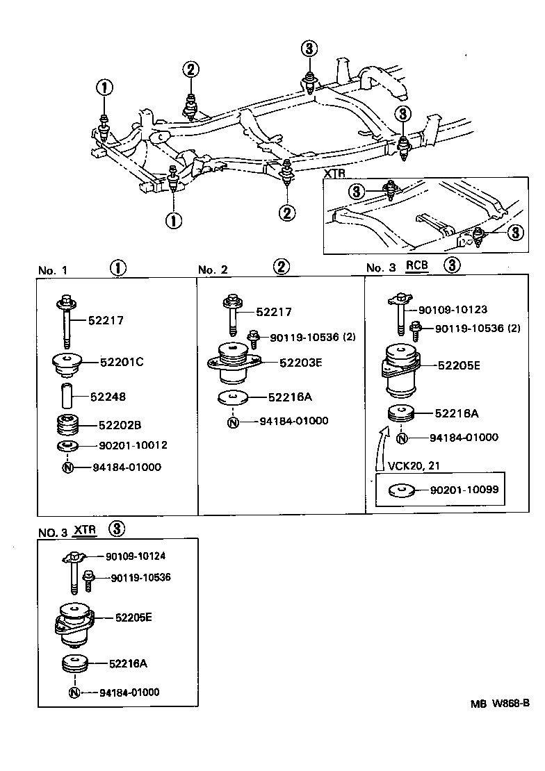  T100 |  CAB MOUNTING BODY MOUNTING