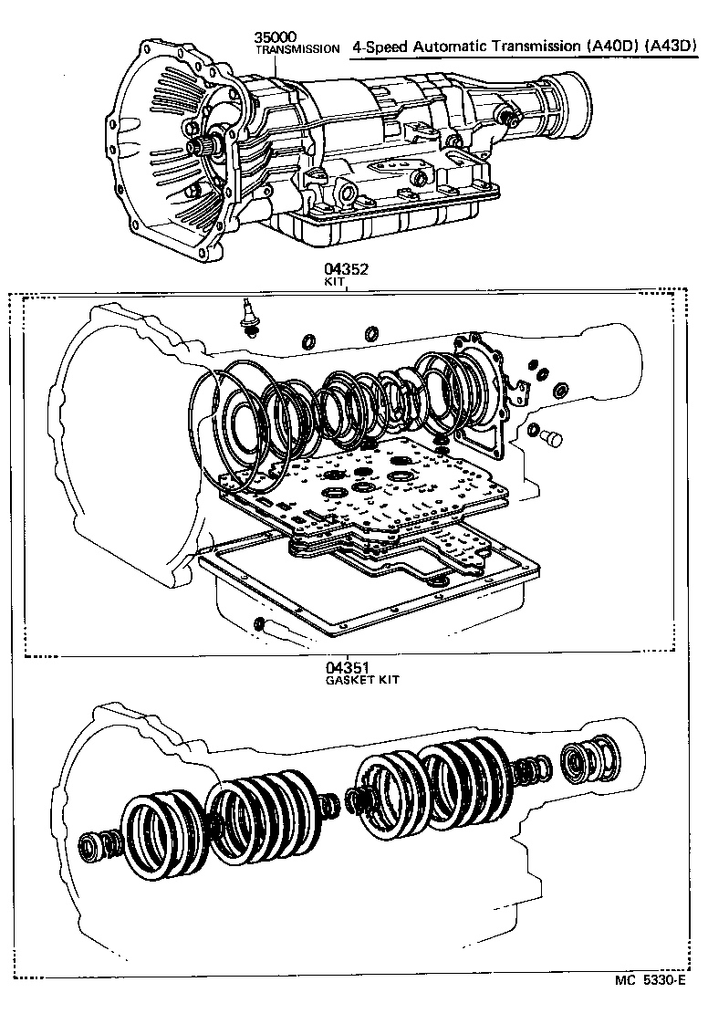4 RUNNER TRUCK | TRANSAXLE OR TRANSMISSION ASSY GASKET KIT ATM